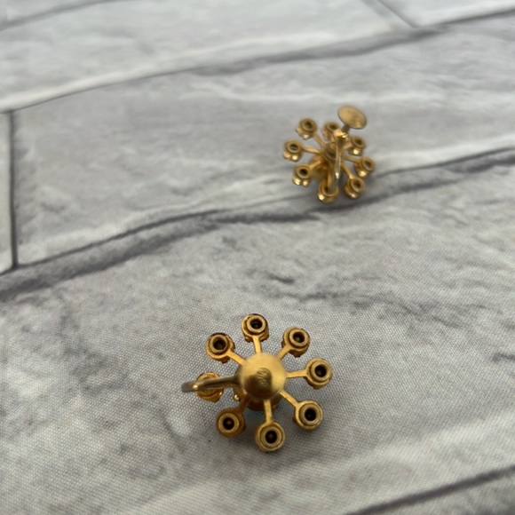 60’s screw back Coro multicolor rhinestones  earrings - Picture 4 of 6